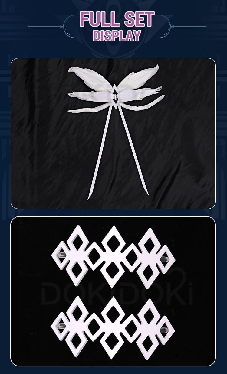 KIRA KIRA Columbina Cosplay Headwear Game Genshin Fatui Harbinger Columbina Headdress Hair Accessories Props