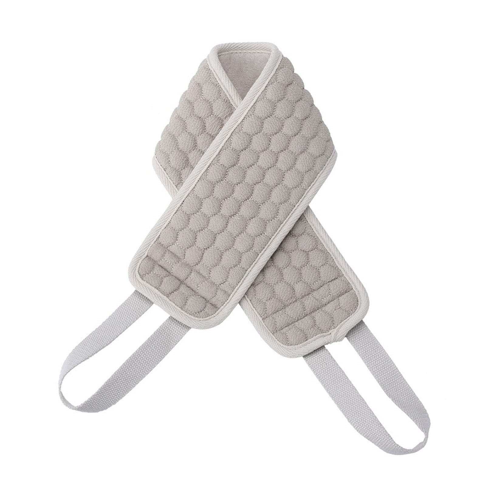 JINGYAN Esponjas para baños 1pc Body Exfoliating Loofah Brushes Bath Towel Scrubber Rubbing Back Peeling Massage Shower Extended Skin Clean(Grijs)