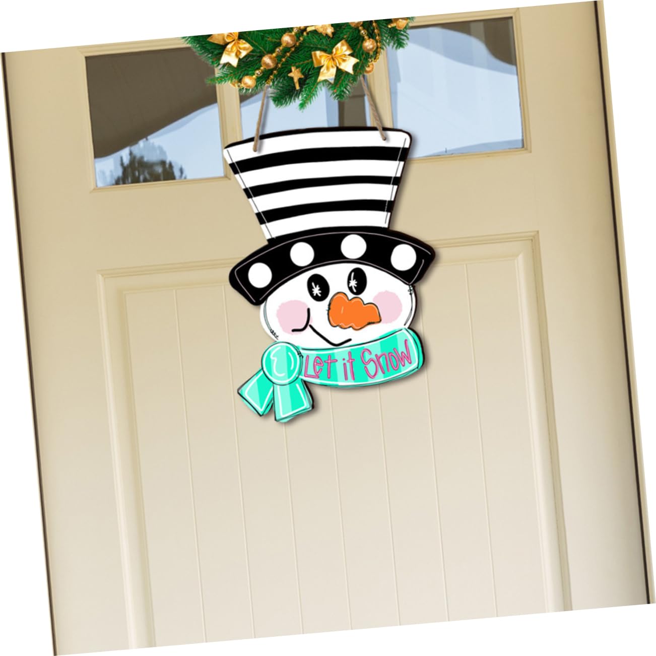 PRETYZOOM 8 Juegos Cartel De Madera De Pared De Navidad Decoración Hogareña Cartel De Bienvenida para El Frente Letrero De Puerta De Navidad Adornos Navideños para Puertas Signo De Navidad