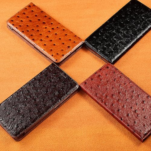 Étui iPhone 17 Pro Max anti choc cuir véritable orange aimanté