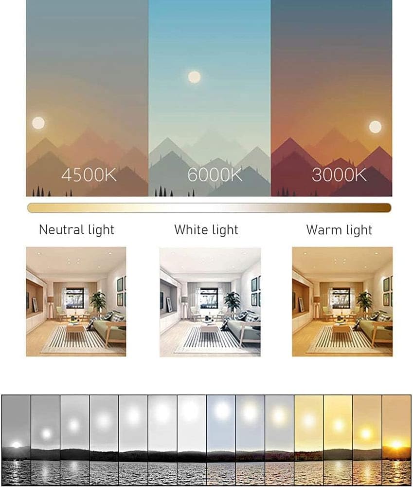 Indoor Chandelier, Modern Ceiling Fans with Light 3-Color Dimmable 6 Speed Ceiling Fan Lamp W/Remote Bladeless Low Profile Flush Mount Ceiling Fan for Kids Room Bedroom Living Room(Black)