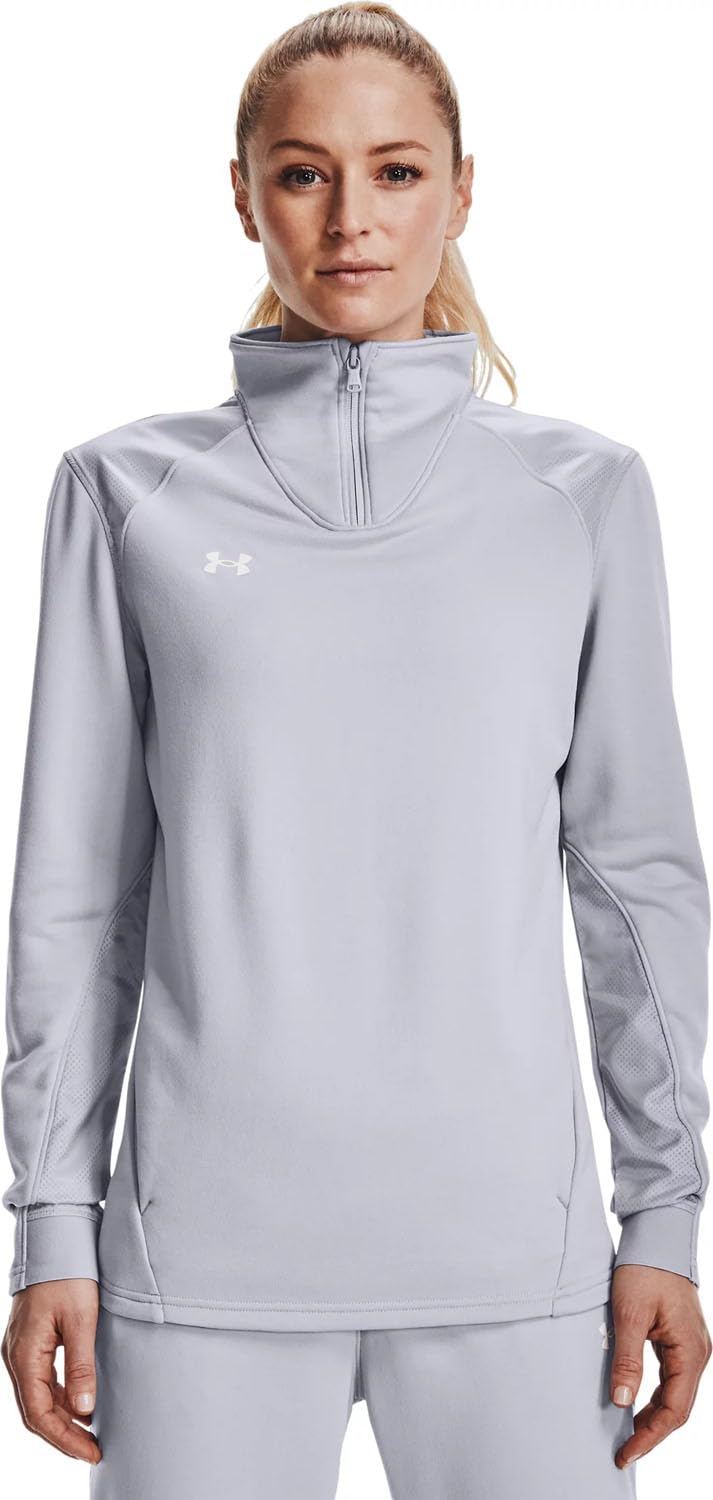 Sudadera UA Command con cremallera mujer bicolor gris 5