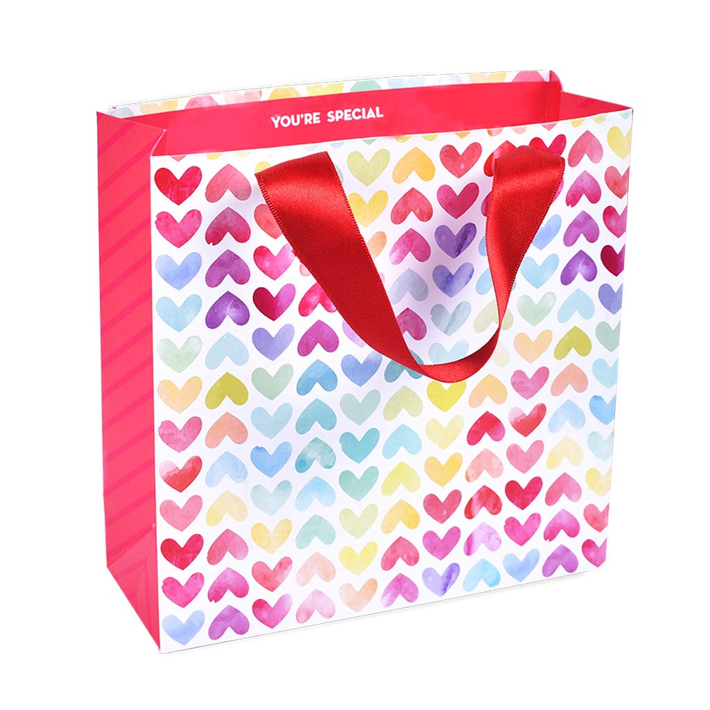 Sapco Gift Paper Bag Premium Thick Card Hearts Forever Bag for Gifting, Festivals and Sharing Love (8x8x3 INCH) (B08FLZZC6C) Amazon Price History, Amazon Price Tracker