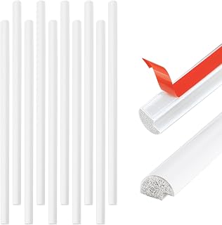 Tilingview 10-Pack 12-Inch Peel & Stick White Tile Edge Trim - Self-Adhesive PVC Edging for Backsplash, Kitchen & Countertops