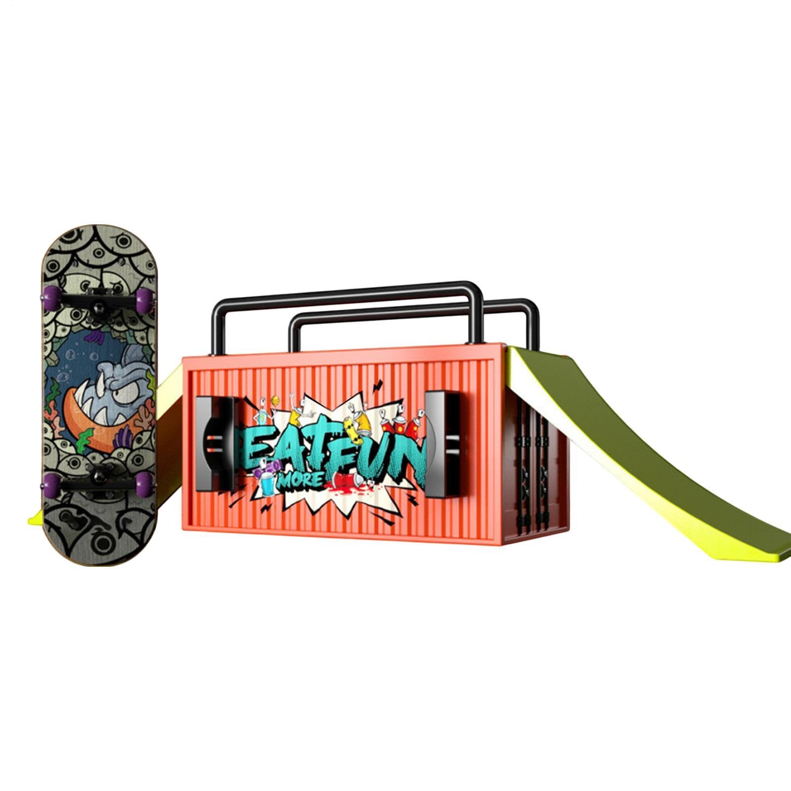 Finger Skateboards - 5.91 Inches Mini Finger Skateboard - Skateboard Ramps Set - Fun Fingers Sports Toy With Ramps & Accessories For Skill Training, Ideal For Kids' Play & Gifting