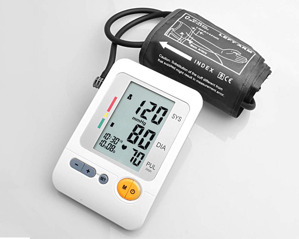 Monitor de presión Arterial del Brazo Superior - Monitor de presión Arterial Digital automático con Bolsa de Almacenamiento - Detector de latidos Irregulares e hipertensión