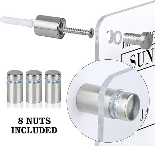 Miniatura 5 de POPRUN Calendario acrílico transparente para pared, pizarra acrílica de borrado en seco para el hogar, oficina, aula escolar, planificador mensual y