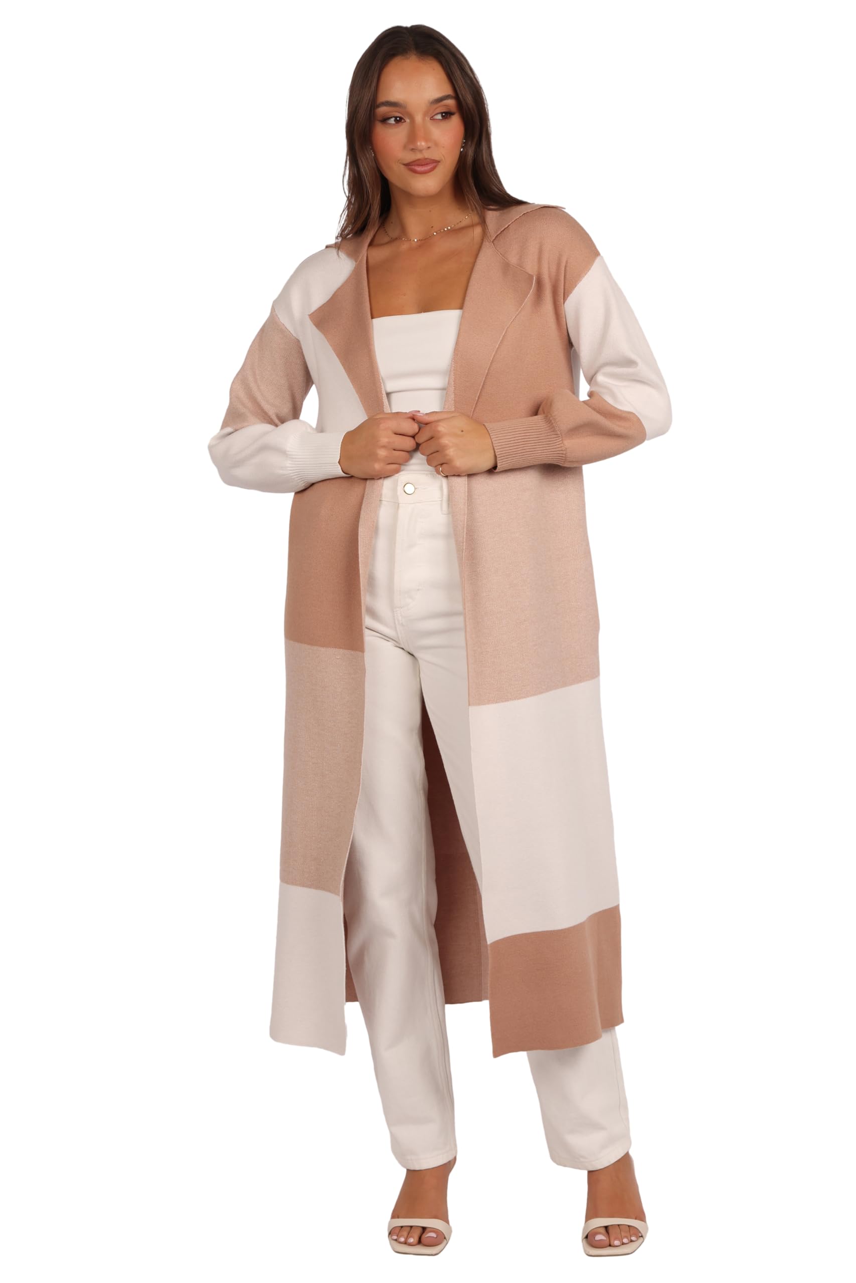 Petal & Pup womens Kingston Large Check Long Cardigan