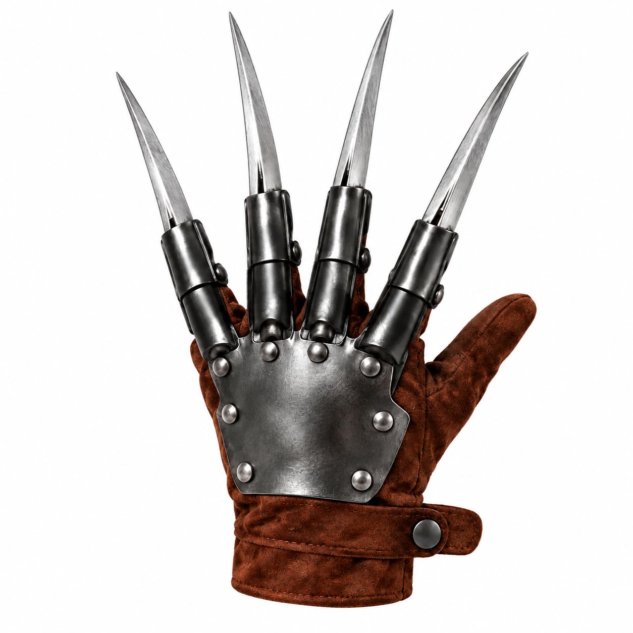 Makii Mens Halloween Freddy Costume - Adults Red/Green Jumper With Explorer Hat & Claw Glove Set Scary Street Fancy Dress Halloween Costumes UK (Claw Glove only, One Size) — image 1