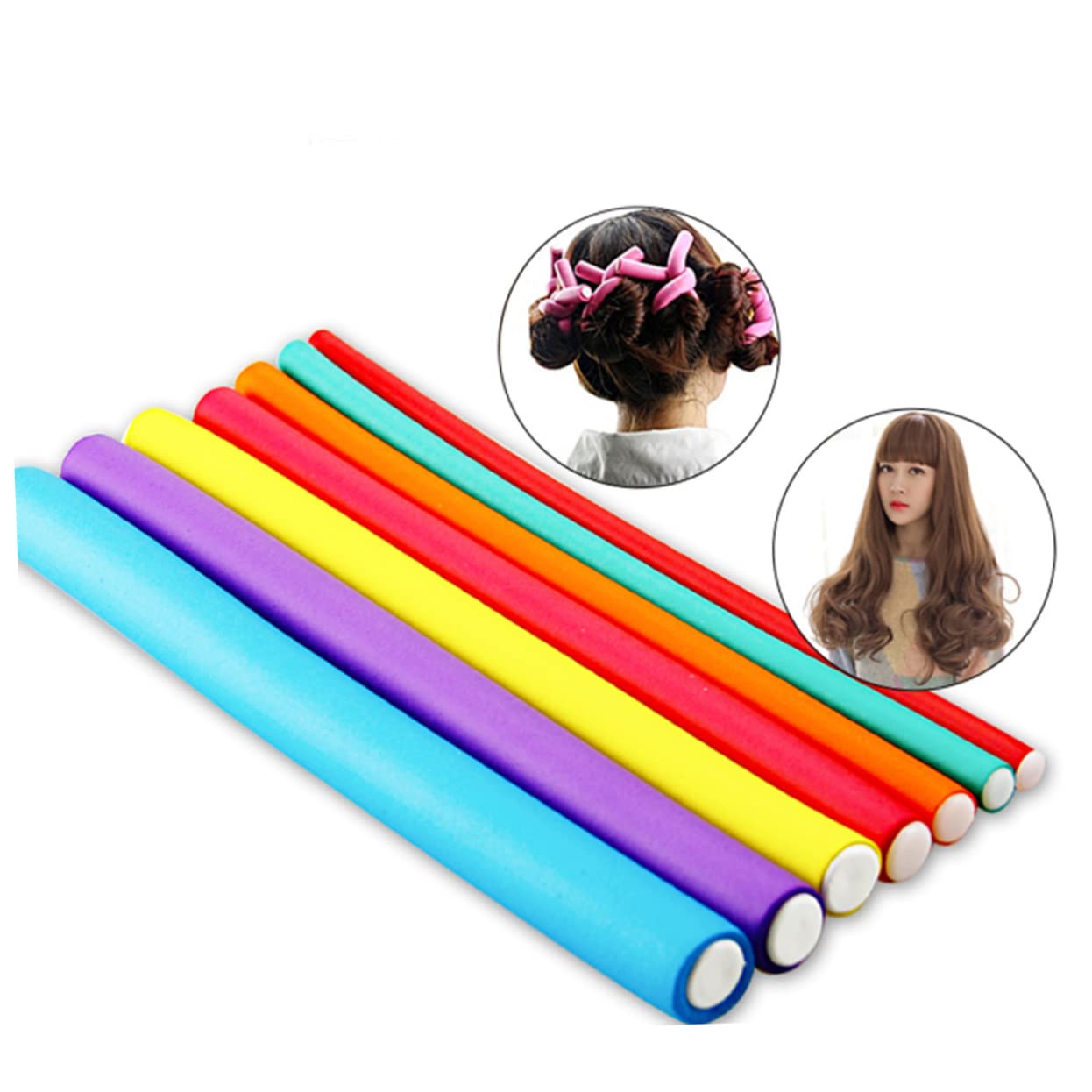 LALAFINA 40pezzi Flex Rods Per Riccioli Arricciacapelli Multifunzionale Barre Per e Riccioli Colori Casual