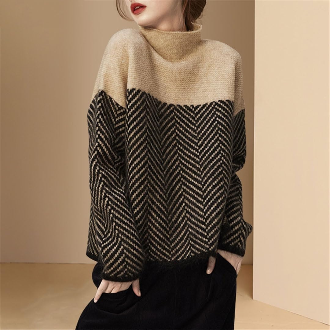 Vogrtcc Rollkragenpullover Für Damen, Pullover, Kaschmir-Strickpullover In Übergröße