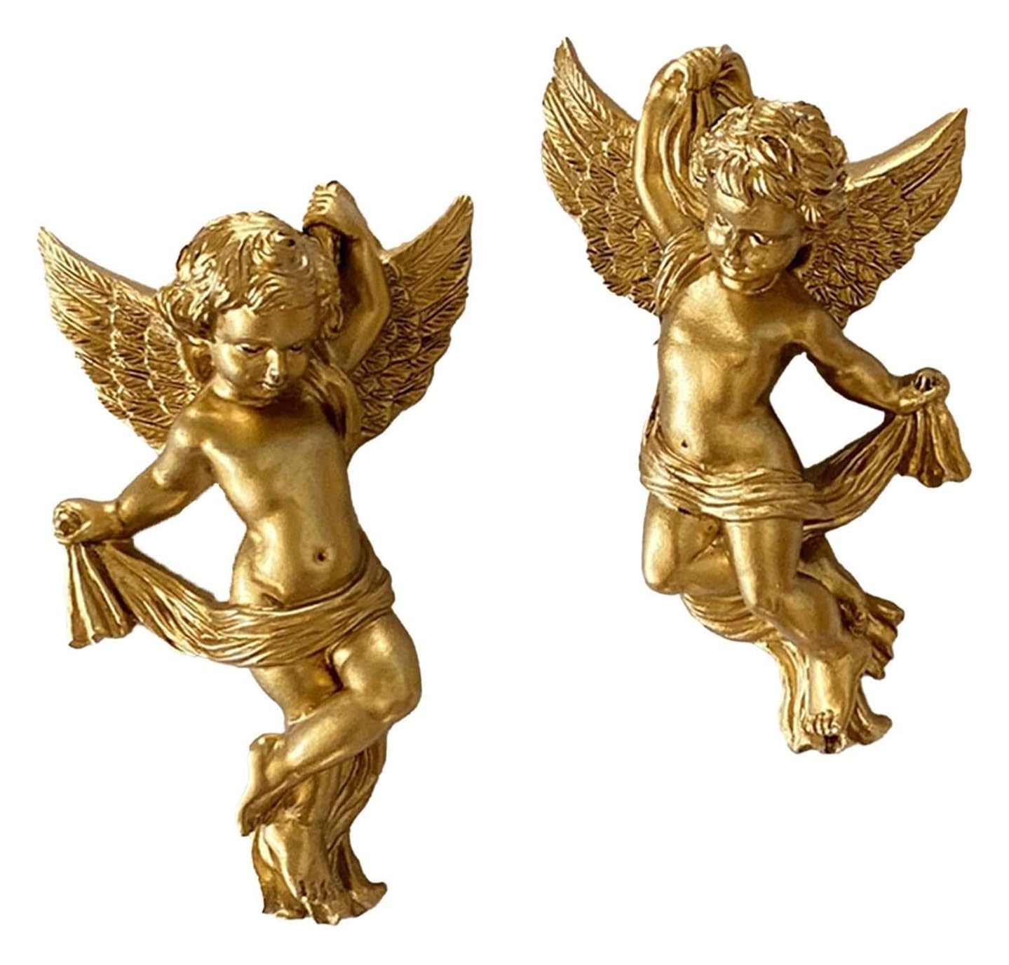 KUKUUU 1 par de figuras de ángel para colgar en la pared