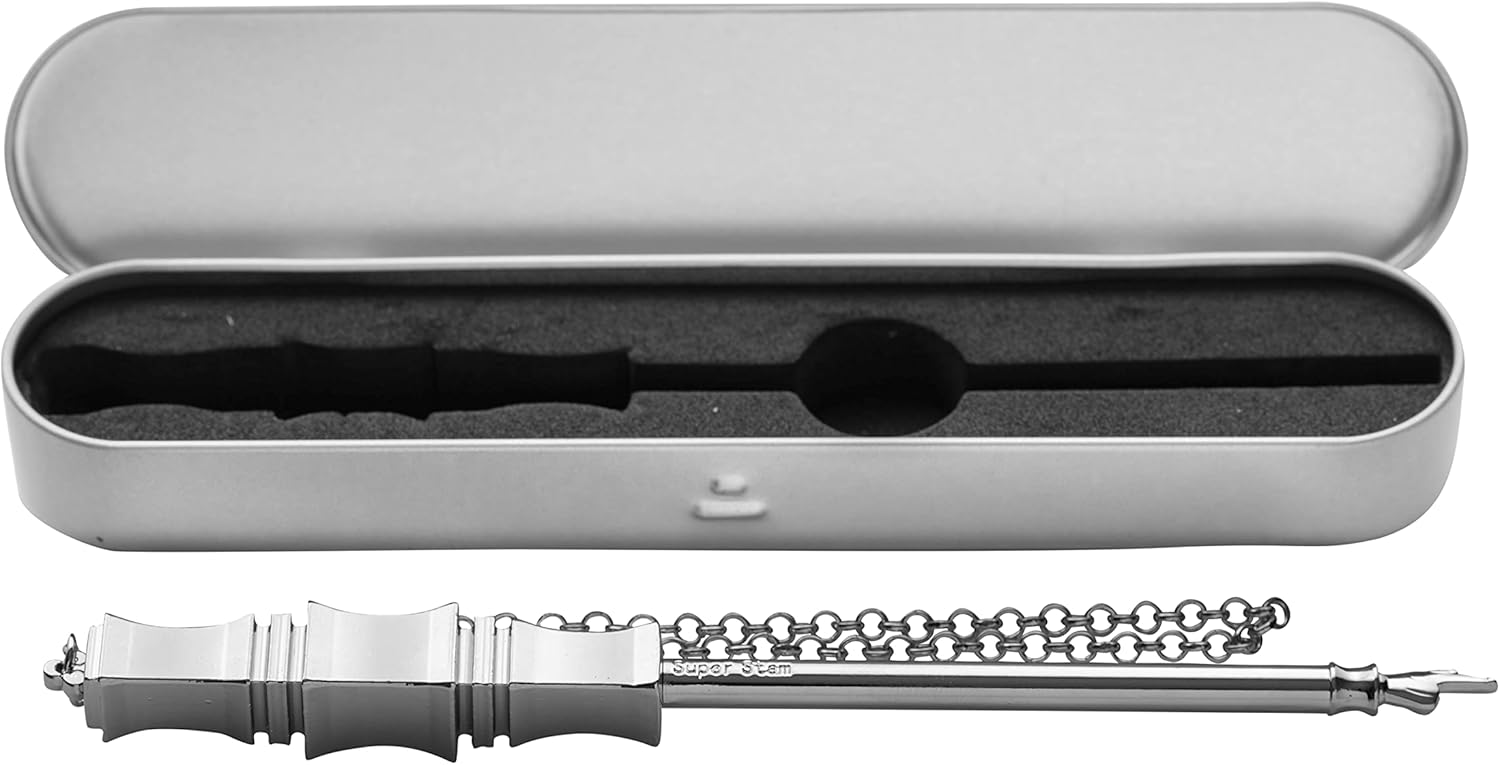 SUPER STAM Torah Book Pointer Yad Hand Pointer Silver Finish in Metal Gift Box Great bar bat Mitzvah Gift 17 cm with a 20cm Bead Charm : Office Products