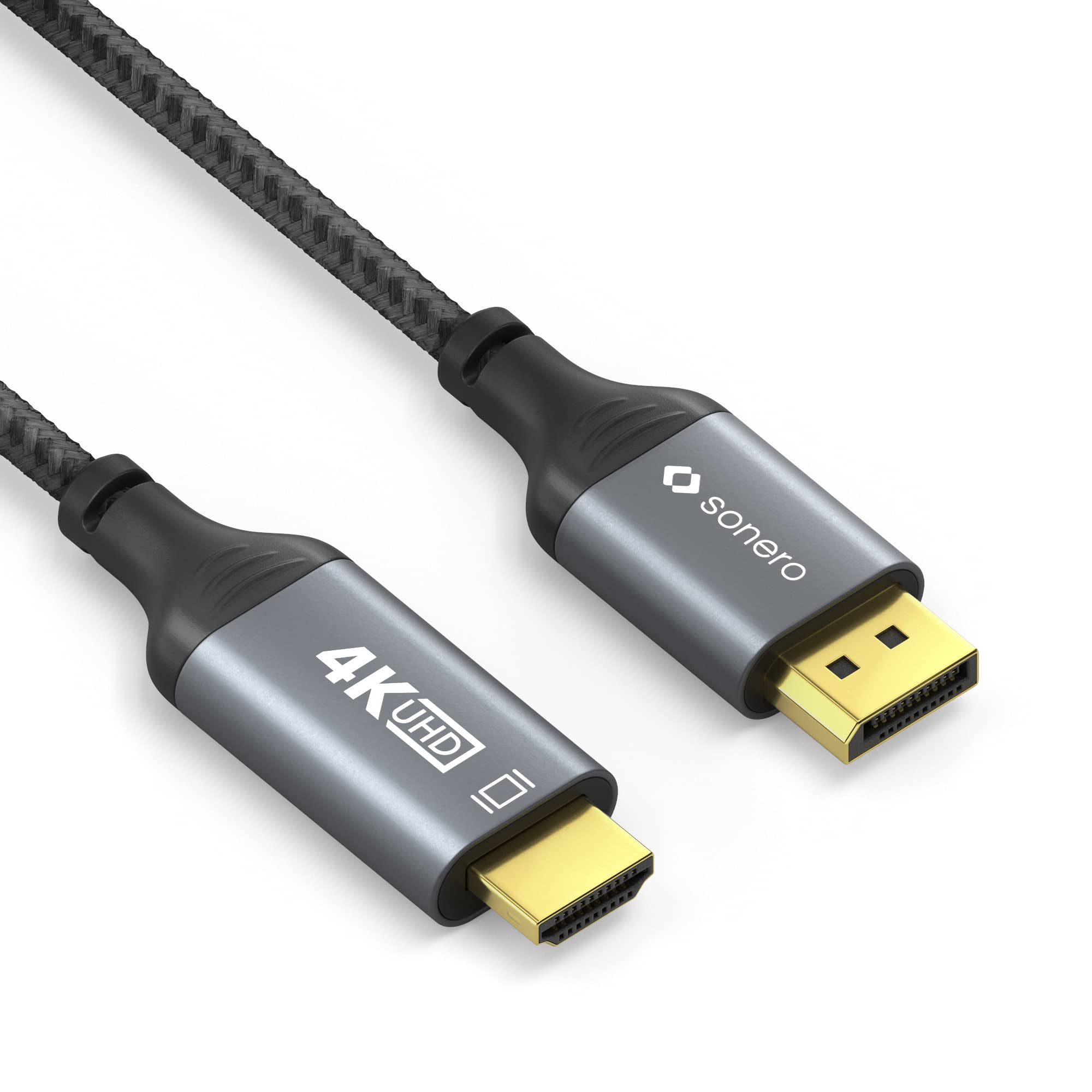 Sonero 4K DisplayPort 1.2 auf HDMI 2.0 Kabel DP/HDMI 4K 60Hz 2K 120Hz 2,0m
