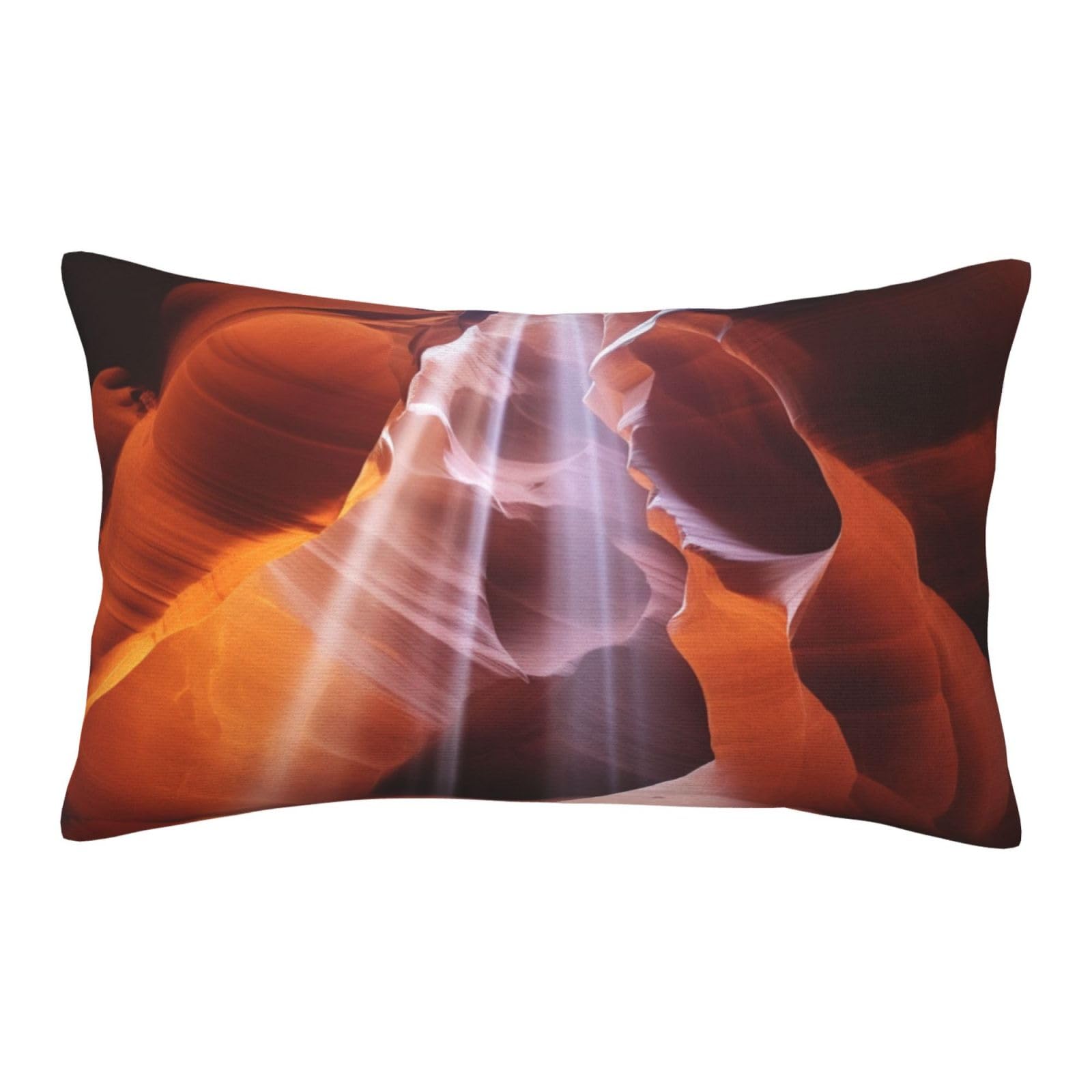 Velvet Pillowcases 14"x20" Ultra Soft Breathable Pillow Cases, Luxury Fuzzy Throw Pillow Covers with Zipper, Antelope Canyon Pillow Shams All Seasons Decorative Cushion Cases for Couch