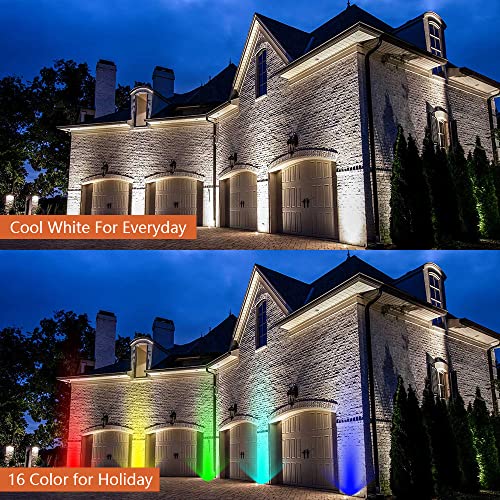 Eleglo Landscape Inground Lighting,10W Rgb Low Voltage Landscape Lights Color Changing Led Landscape Well Lights, Rgb Led Wall Washer Light For Christmas Decorative For Garden Patio Party(6Pack) #TOP1