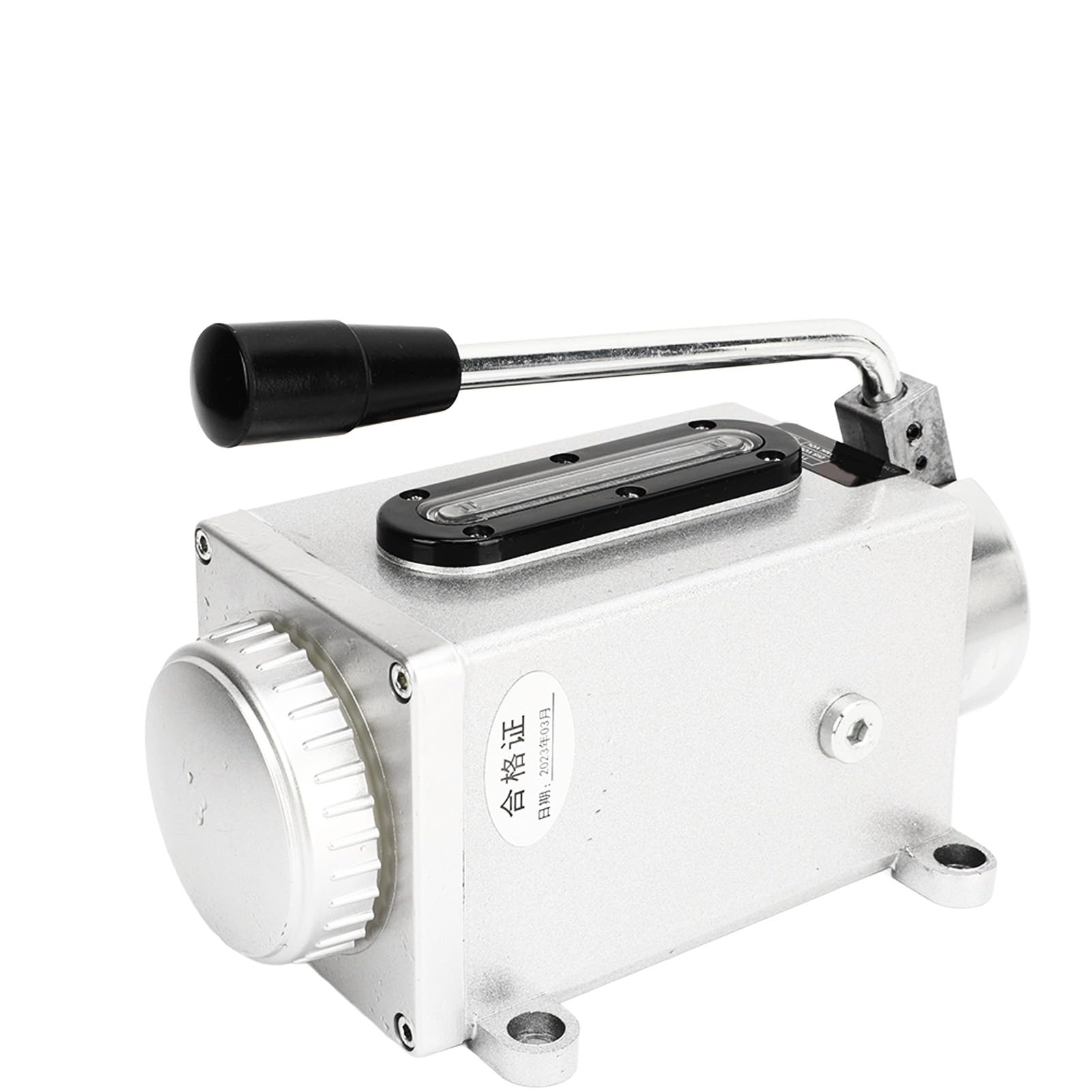 Bomba lubricadora manual de aluminio fundido resistente de 500 cc con salida de 4 mm, perfecta para mantenimiento de máquinas herramienta y necesidades de lubricación industrial