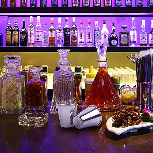 Framendino, 6 Pack Metal Shot Glasses Coffee Stainless Steel Vessel Drinking Tumbler Water Whisky Vodka 2 Ounce/70 Ml #TOP5