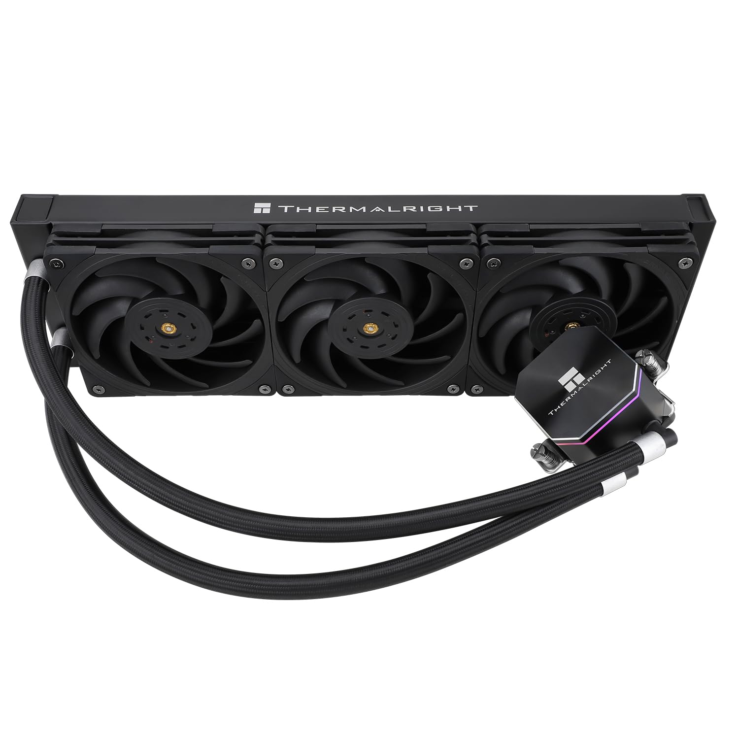 Thermalright Frozen Edge 360 Black - Refrigeratore d'acqua liquido CPU con ventola PWM da 120 mm, dissipatore di calore ad acqua integrato per AMD/AM4/AM5, Intel LGA1700/1150/1151/1200/1851
