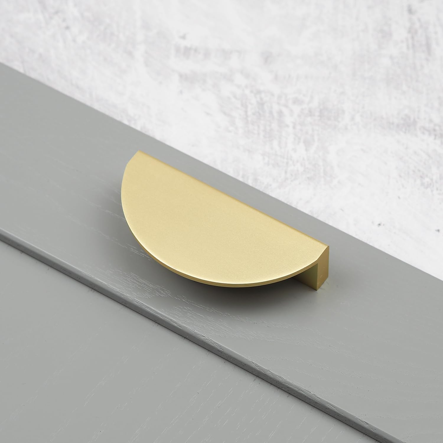 64mm Brushed Brass Half Moon Handle