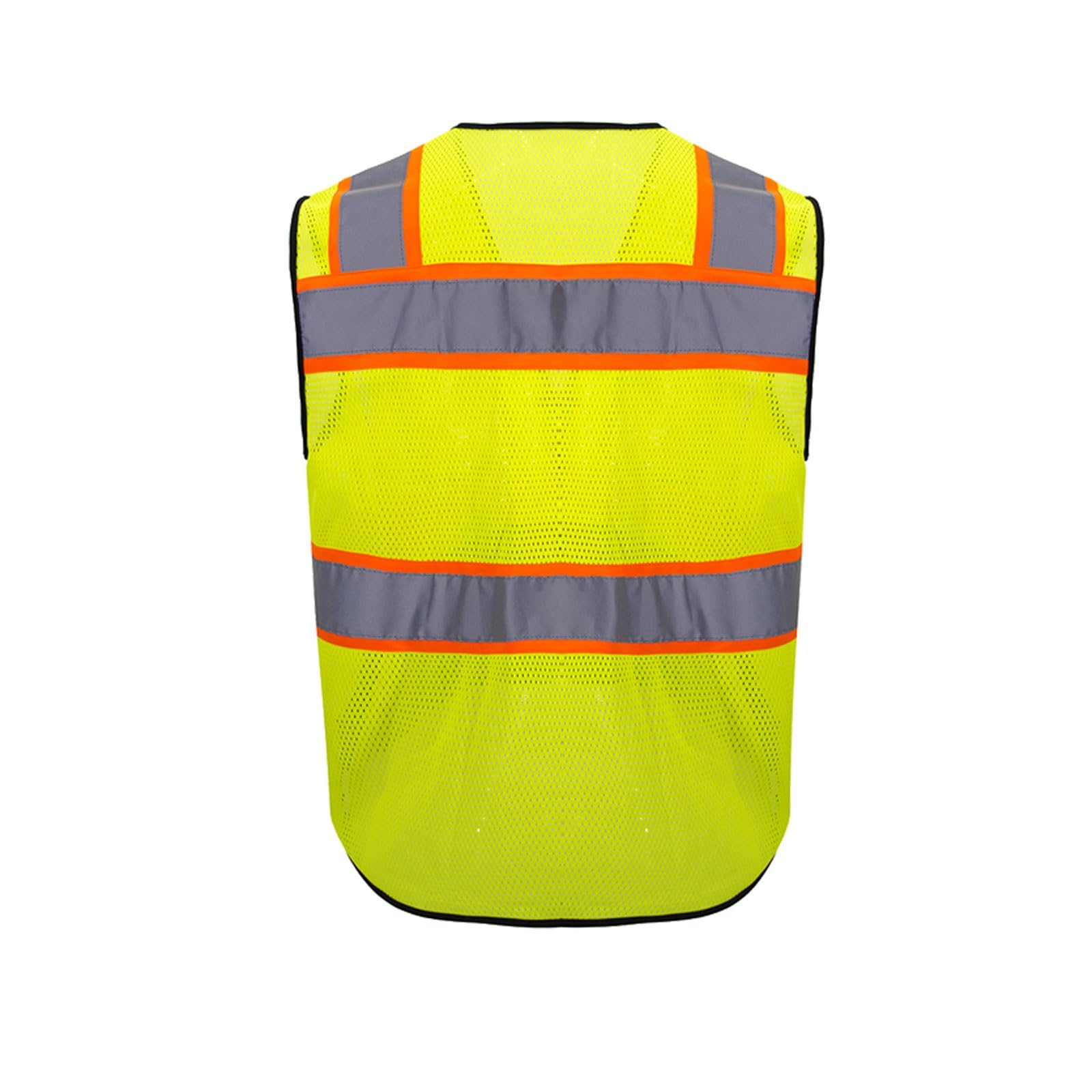 esmen Chaleco reflectante de malla de alta visibilidad, chaleco de seguridad con cremallera y múltiples bolsillos for ropa de trabajo for hombres y mujeres, equipo reflectante duradero.