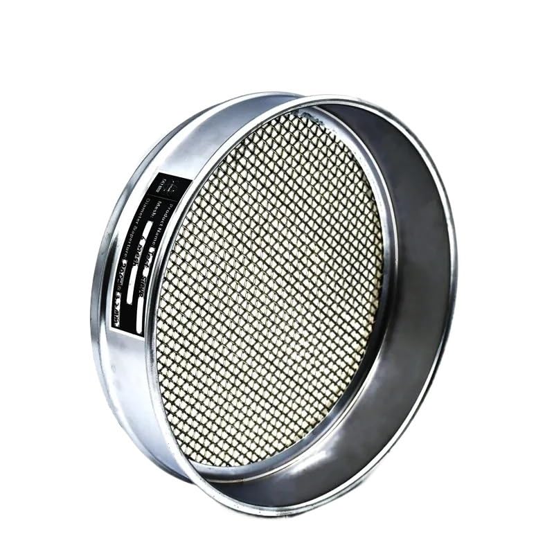 Tamiz de análisis de laboratorio de acero inoxidable 304 - Tamiz de inspección de muestreo de malla de alambre tejido de 20 cm con marco cromado(7mesh 2.8mm)