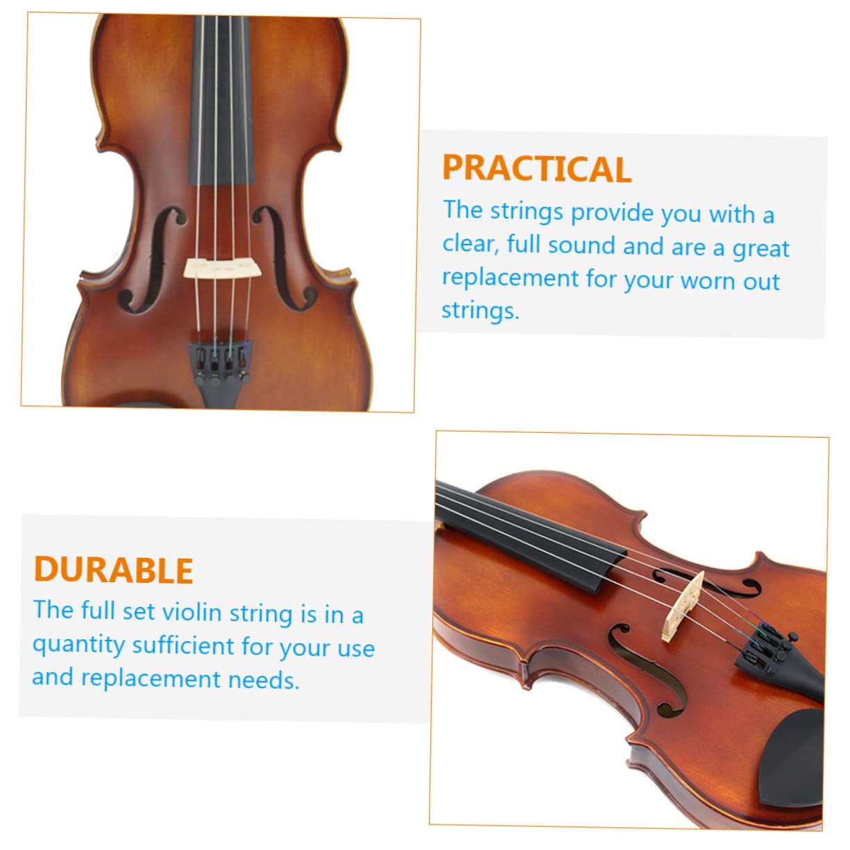 ibasenice 40pezzi Corde Per Violino Completo Per Sostituzione Corde Sostituibili Di Alta Qualità Accessori Per Violino Con Eccellente Qualità Del Suono e Resistenza Alla Rottura
