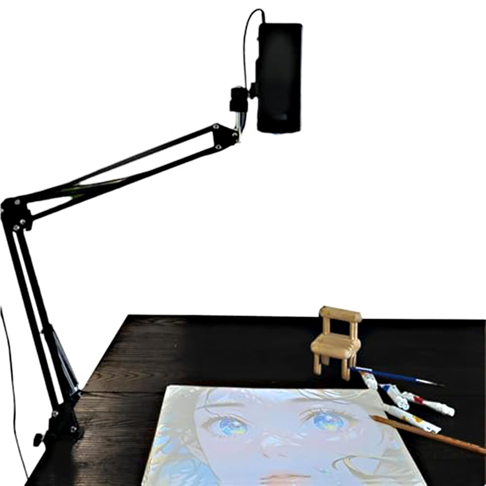 Bezprzewodowy inteligentny projektor artystyczny, lampa do rysowania z Bluetooth i Wi-Fi, rozdzielczość HD 640x480, kompatybilna ze smartfonem/tabletem/ko Standard configuration + base + power supply