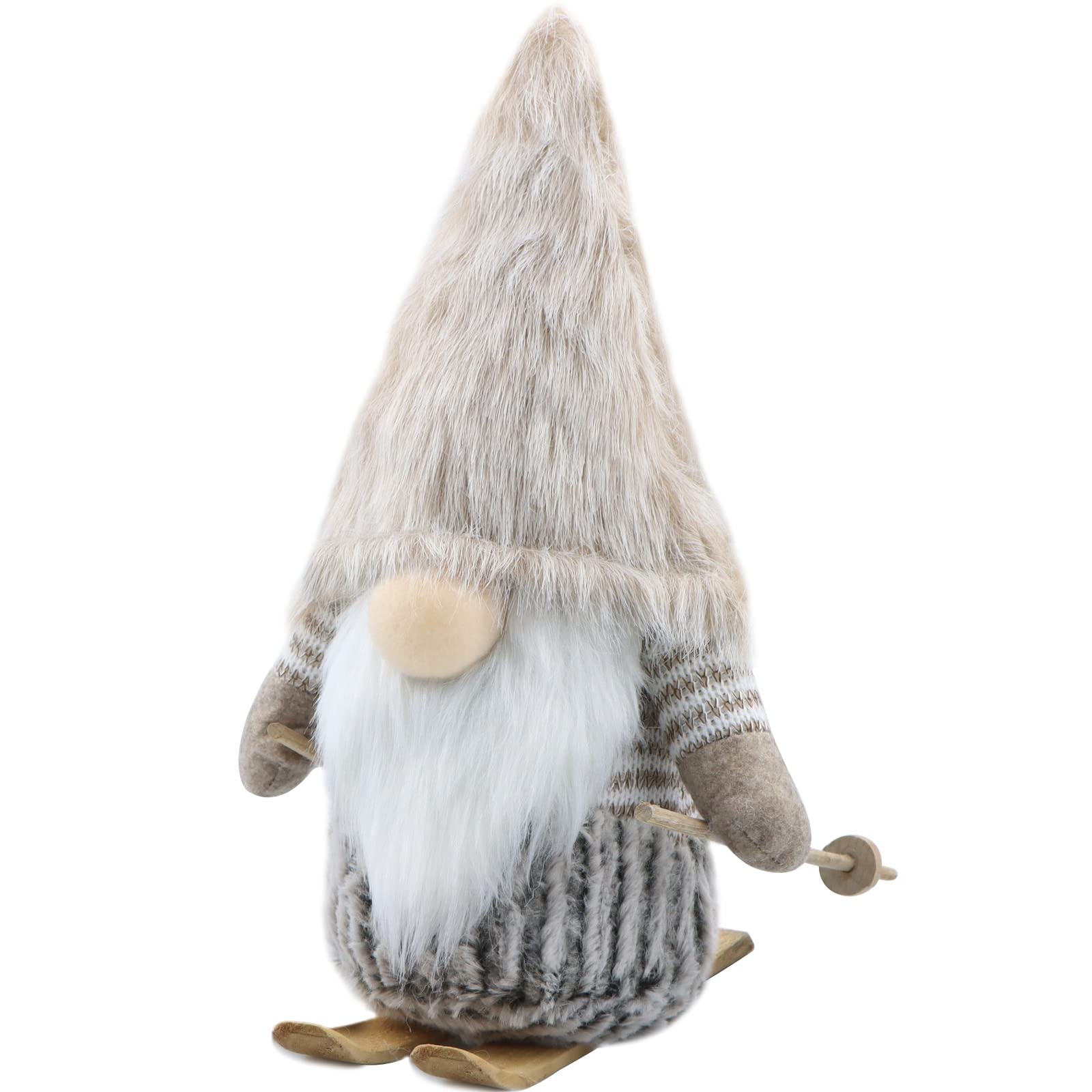 Gnome de Noël sur traîneau peluche traditionnelle elfe gris à offrir pour la maison