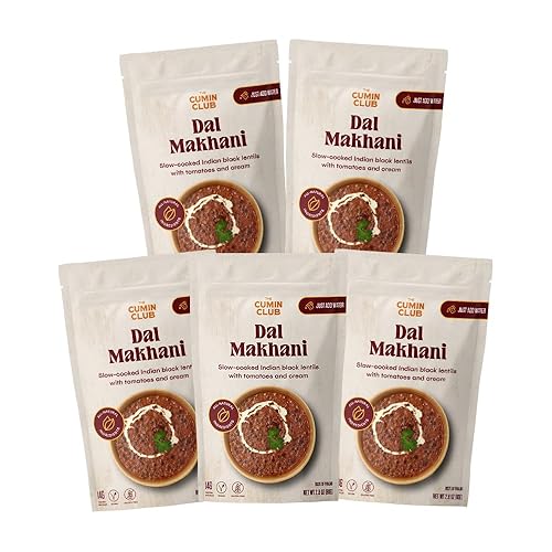 The Cumin Club Dal Makhani - Comida india lista para comer con lentejas, ghee y especias - Platos de comida india reconfortantes - Comidas