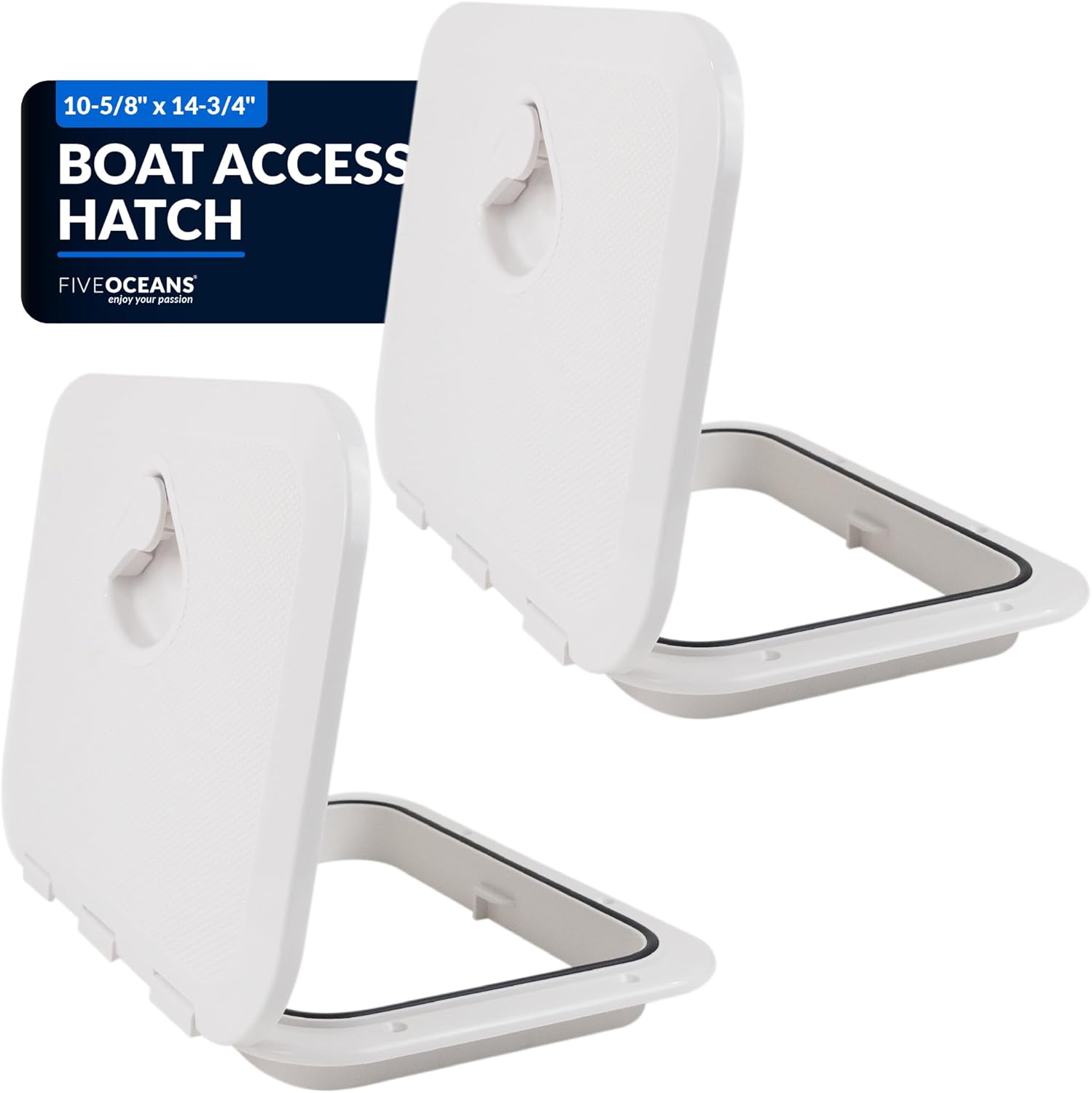 Five Oceans Boat Hatch, Marine Access Hatch, Boat Hatch Lids, Recessed Handle Locking System, White Premium Series