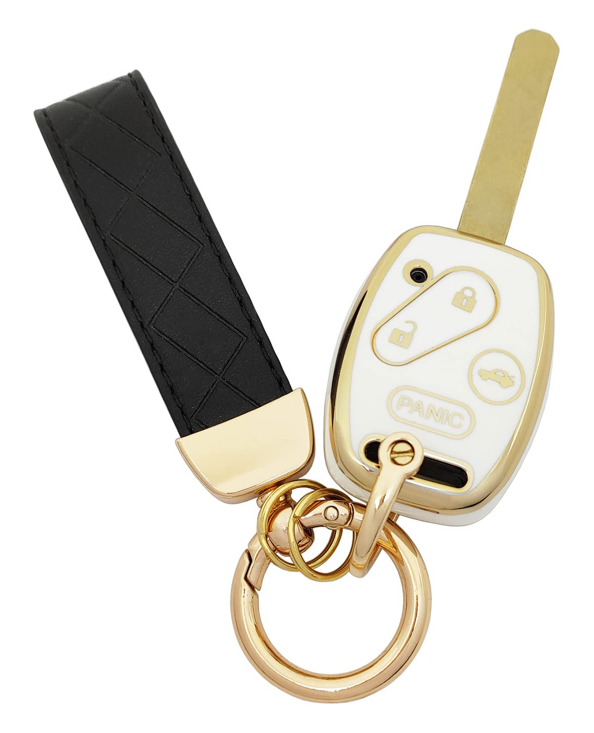 AYGUCEKE TPU Key Fob Cover fit for Honda 2003-2012 Accord 2006-2013 Civic EX 2009-2015 Pilot 2005-2006 CR-V Key Fob