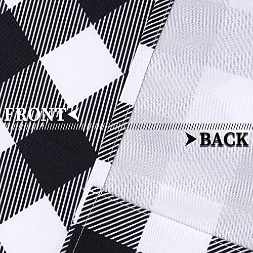 Caromio Black And White Buffalo Plaid Curtains,Farmhouse Decor Buffalo Check Textured Grommet Window Curtain Panels For Living Room Bedroom W37 X L84 Inches,2 Panels #TOP6