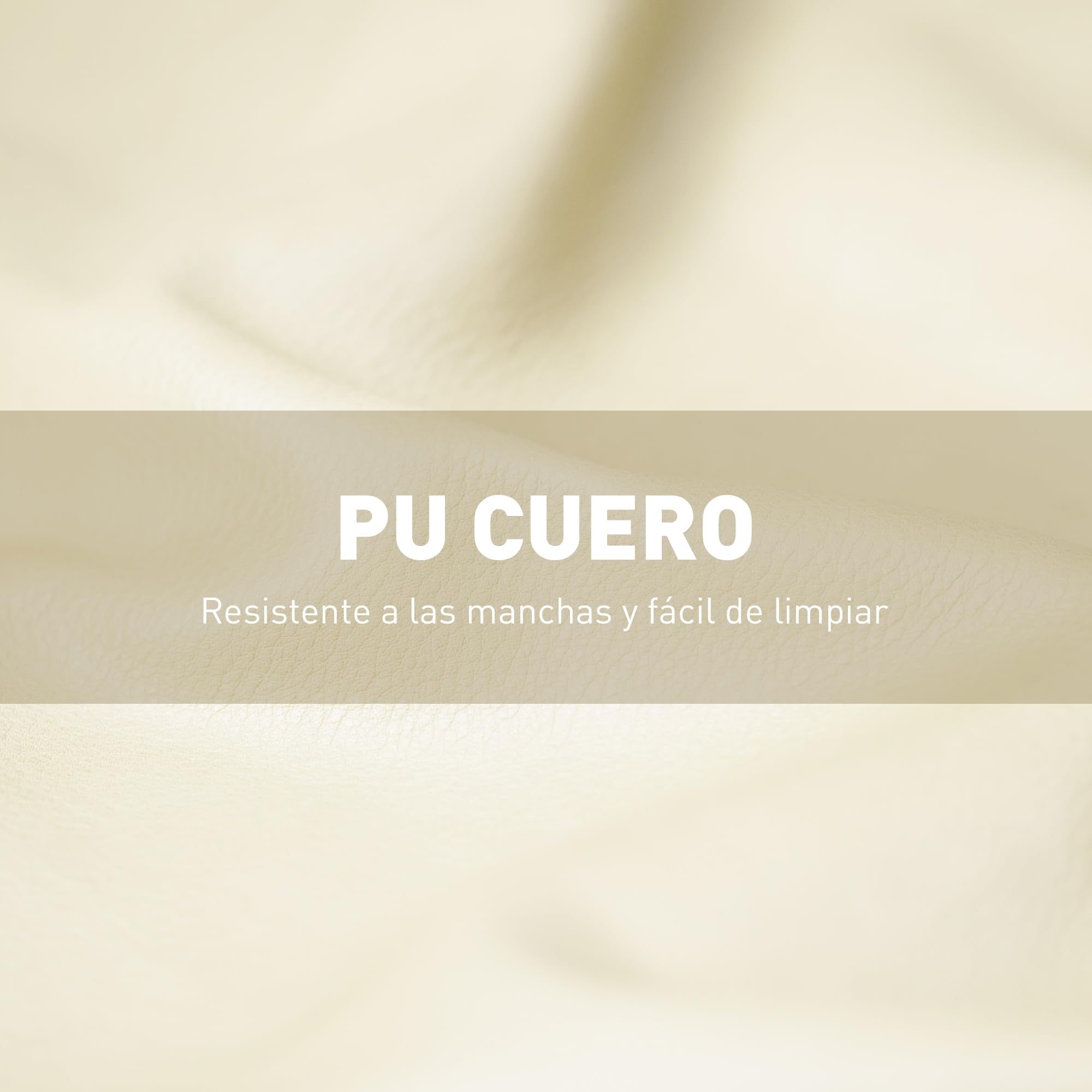 HOMCOM Butaca de Salón Butaca Nórdica Sillón de Salón Tapizado en PU con Reposabrazos y Marco de Madera de Caucho para Dormitorio Carga 120 kg Crema