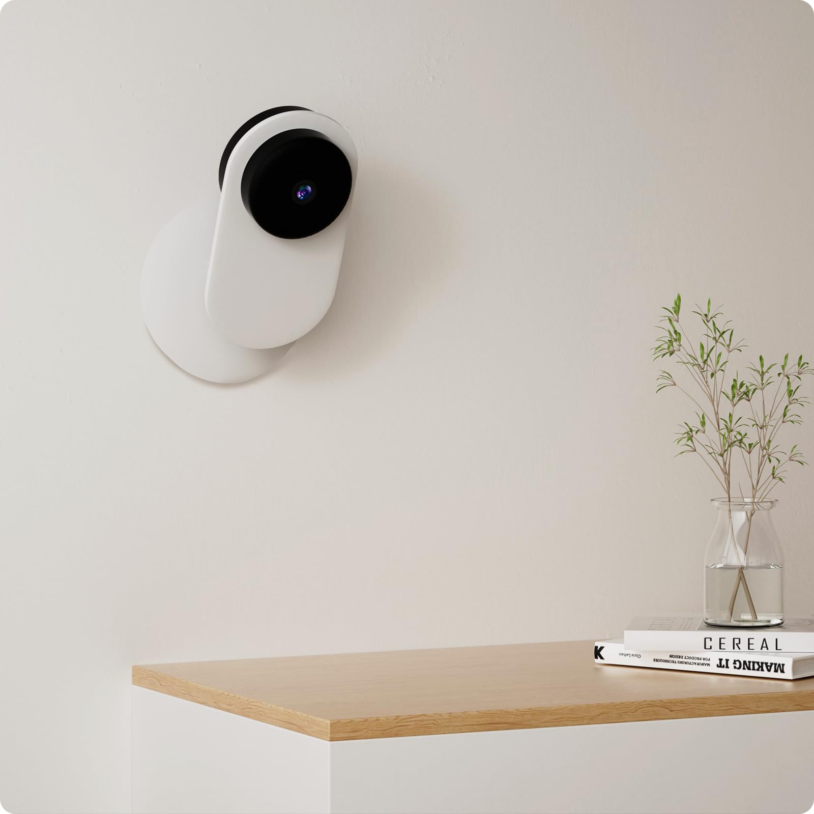 AGSHOME Videocamera di sicurezza intelligente per interni WiFi, video HD1080p, rilevazione di movimento, audio bidirezionale,plug-in,può funzionare allarme casa