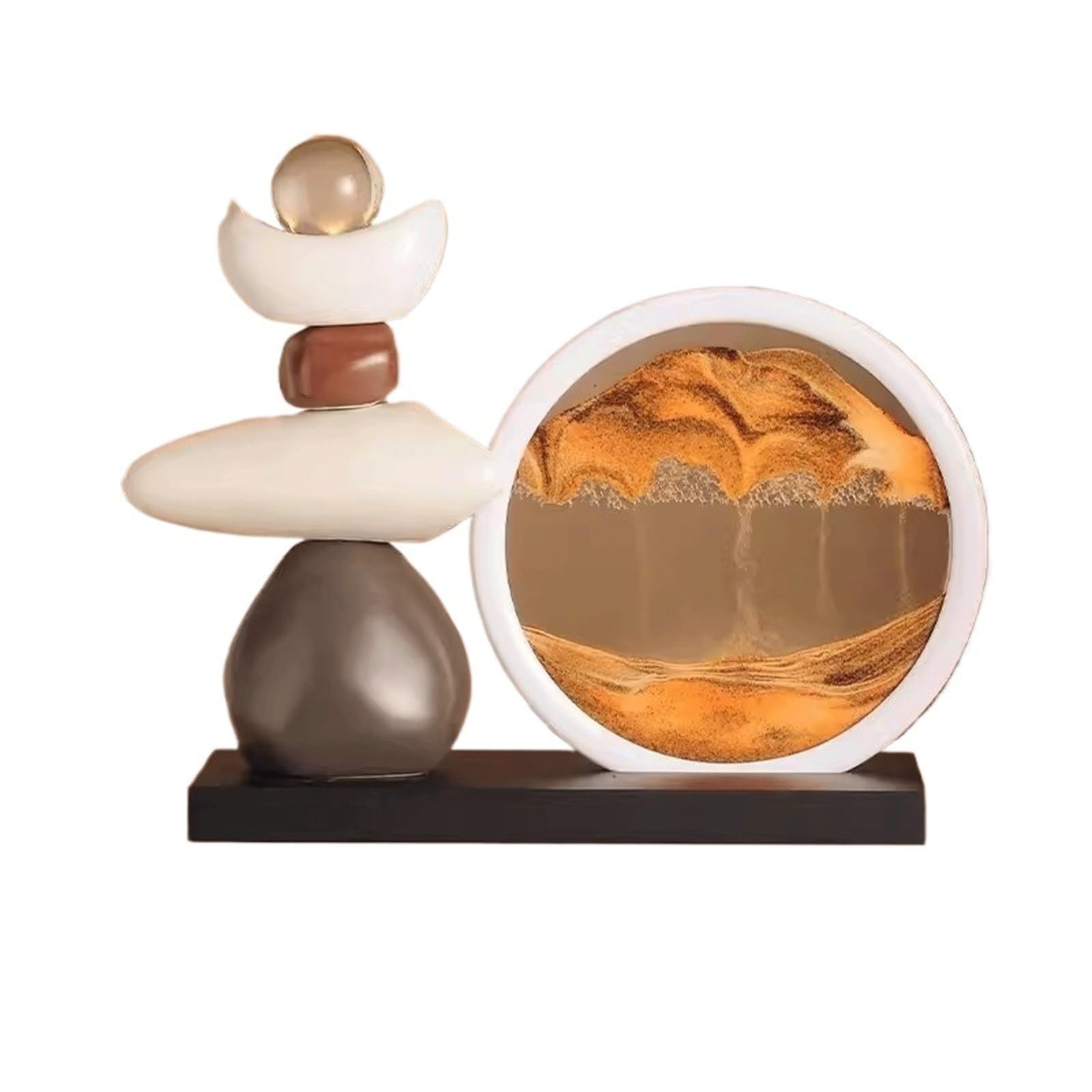 BHGFYXBS Desktop Ornaments Decorative Office, Study Room, Living Room, Wine Cabinet, Tv Cabinet, Entrance, High End Business Decoration Tabletop Home Office Decor,Orange