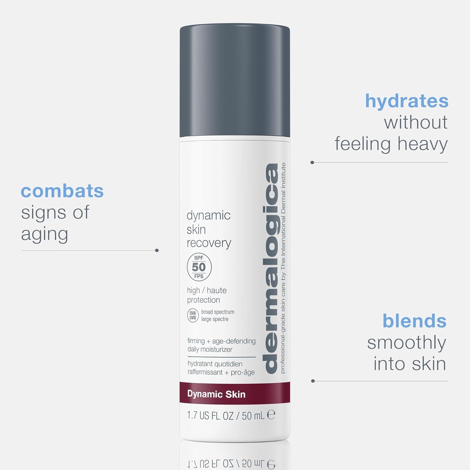 Dermalogica Dynamic Skin Recovery Crema Idratante SPF50 65ml Set | Crema idratante quotidiana con SPF50 che idrata, rassoda e aiuta a proteggere dai segni visibili dell'età.