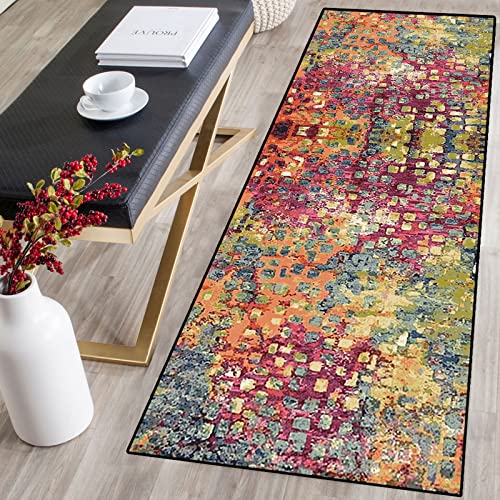Tapis Cuisine Devant evier,tapis de couloir coloré,Lavable Doux Polyester Tapis D'EntréE Interieur Absorbant,Tapis de Passage ,Tapis de Couloir,Facile à Nettoyer - Différentes Dimensions Cover
