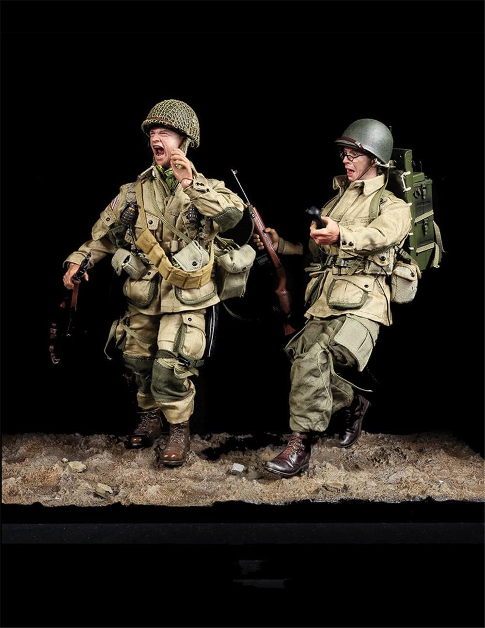 1/6 Scale Male Head Sculpt, European Male Soldier Expression Head Carved for 12inch Action Figure Body Doll Collection (Open Mouth Ver)