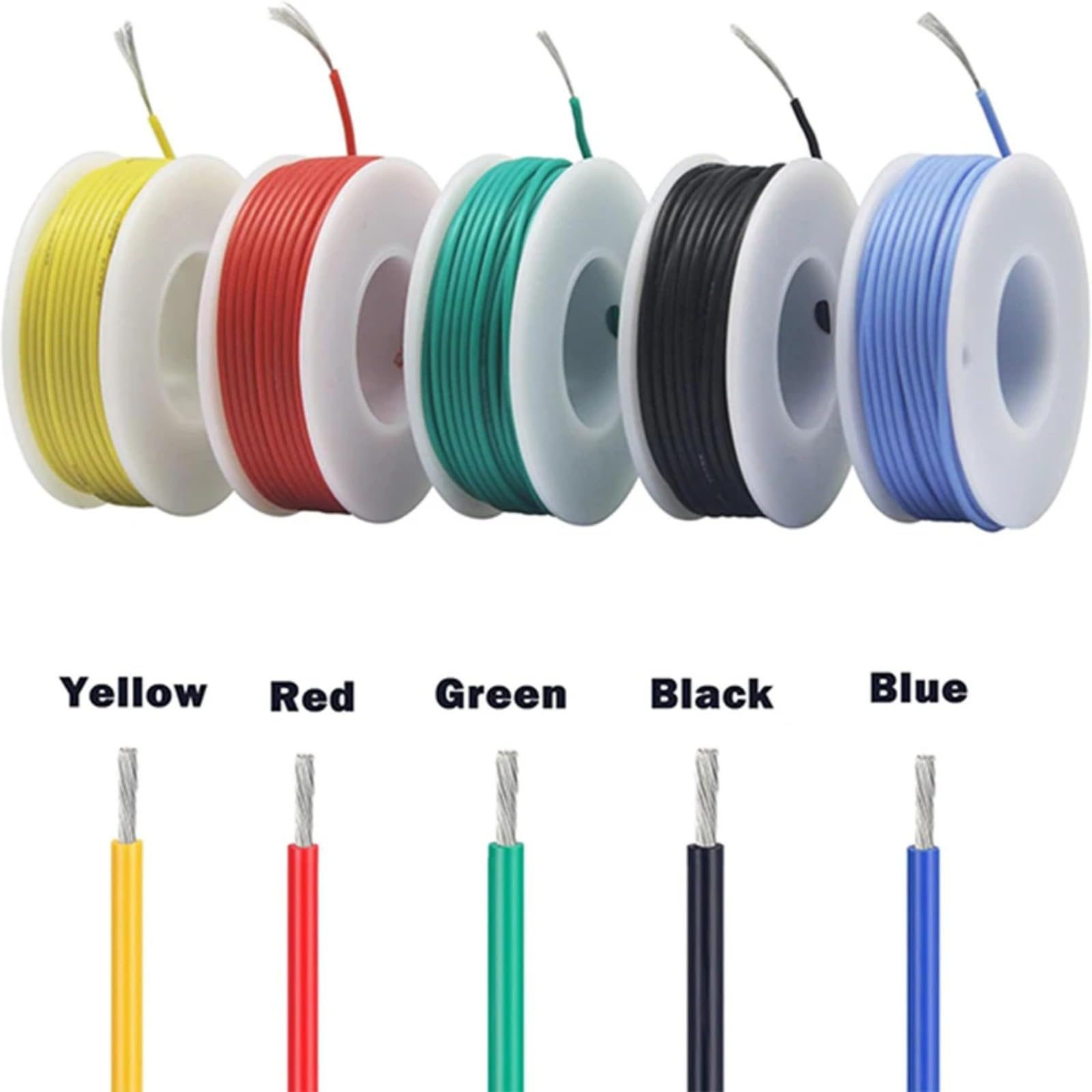 18-28AWG Cavi in silicone Flessibile Cable(Red; 5m; 26 AWG)