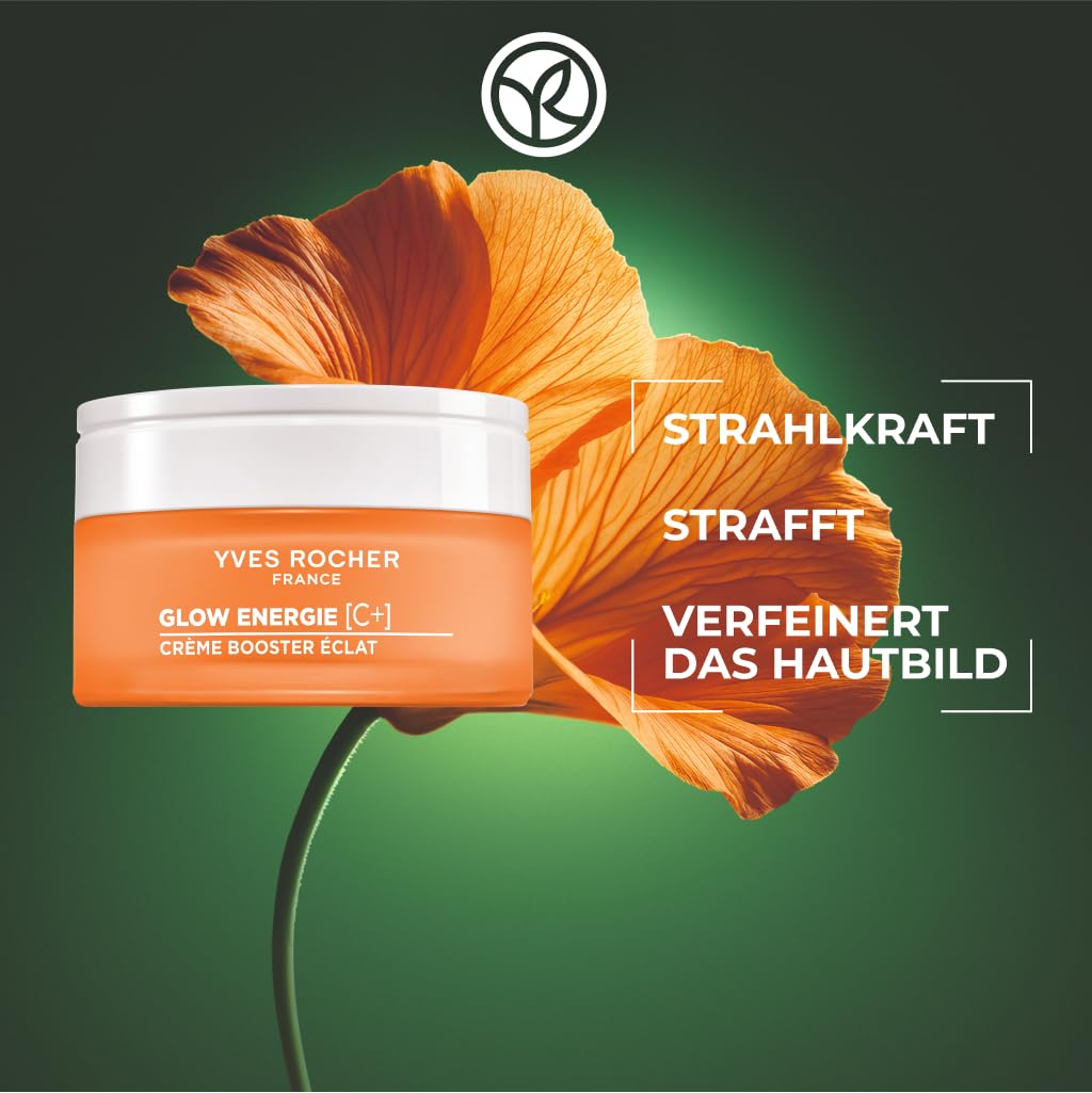 Yves Rocher Glow Énergie [C+] Set – Serum 30ml + Tagescreme 50ml + Nachtöl 30ml – Mit Vitamin C & Kapuzinerkresse – Für Strahlende, Geglättete Haut – Glow Gesichtspflege