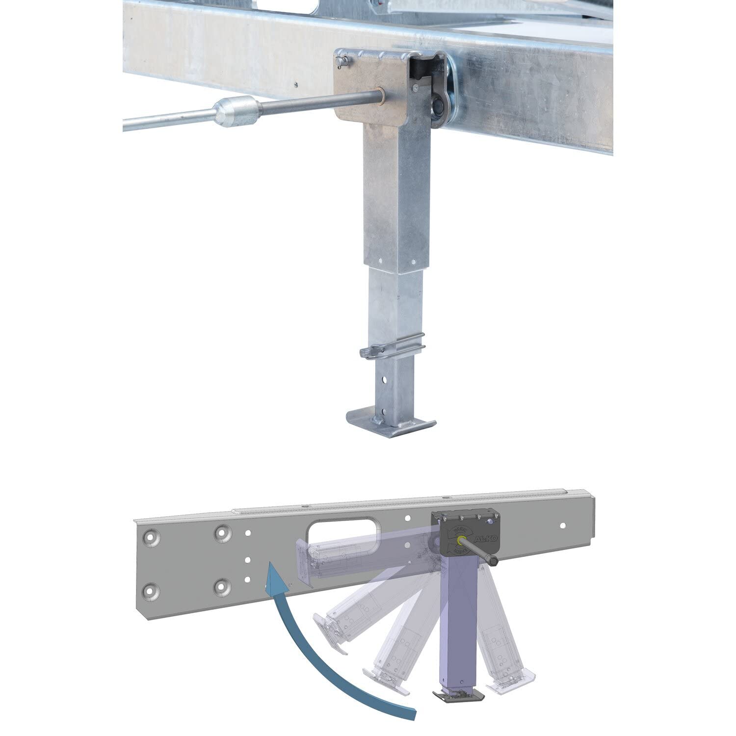 AL-​KO Vérins stabilisateurs ClickFix : Hauteur Max. 624 mm