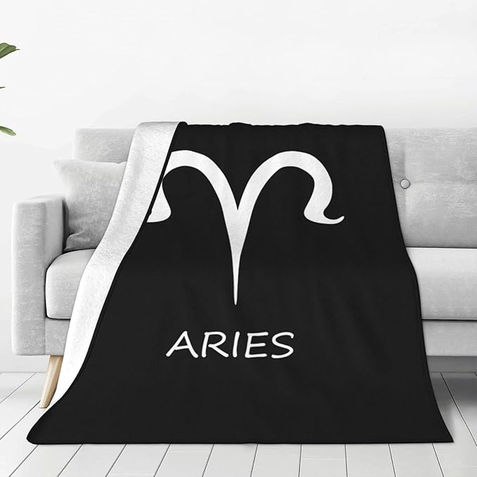 Aries Sign Fleece Blanket 80