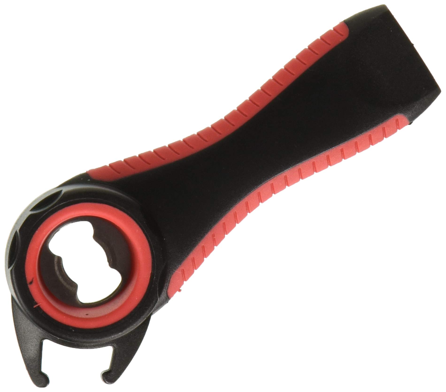 LETOOR5 in 1 Jar Bottle Can, Lid Twist Off Gripper,Soft Grips Handle,Multifunction Opener, Plastic, Black-red