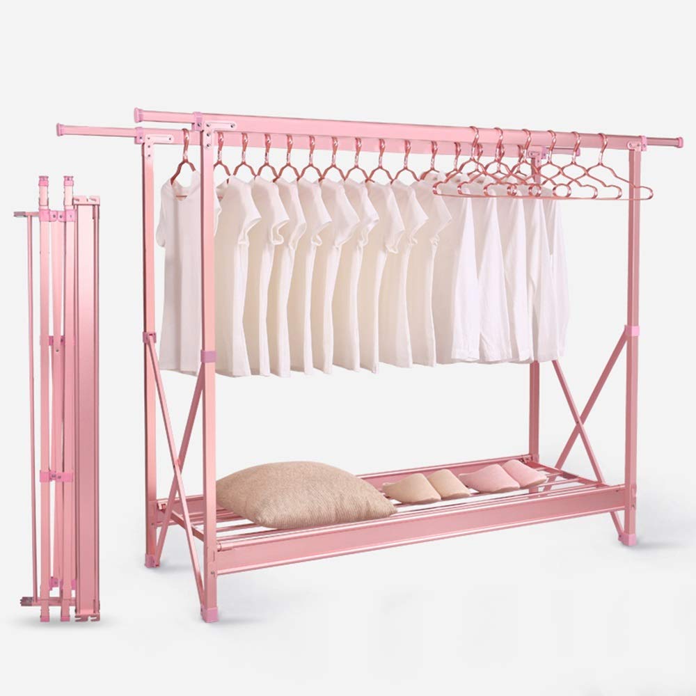 MU Appendiabiti per Uso Domestico Stendibiancheria, autoportante Pieghevole salvaspazio Appendiabiti Retrattile Heavy Duty Ottimo per Interni ed Esterni Organizzatore