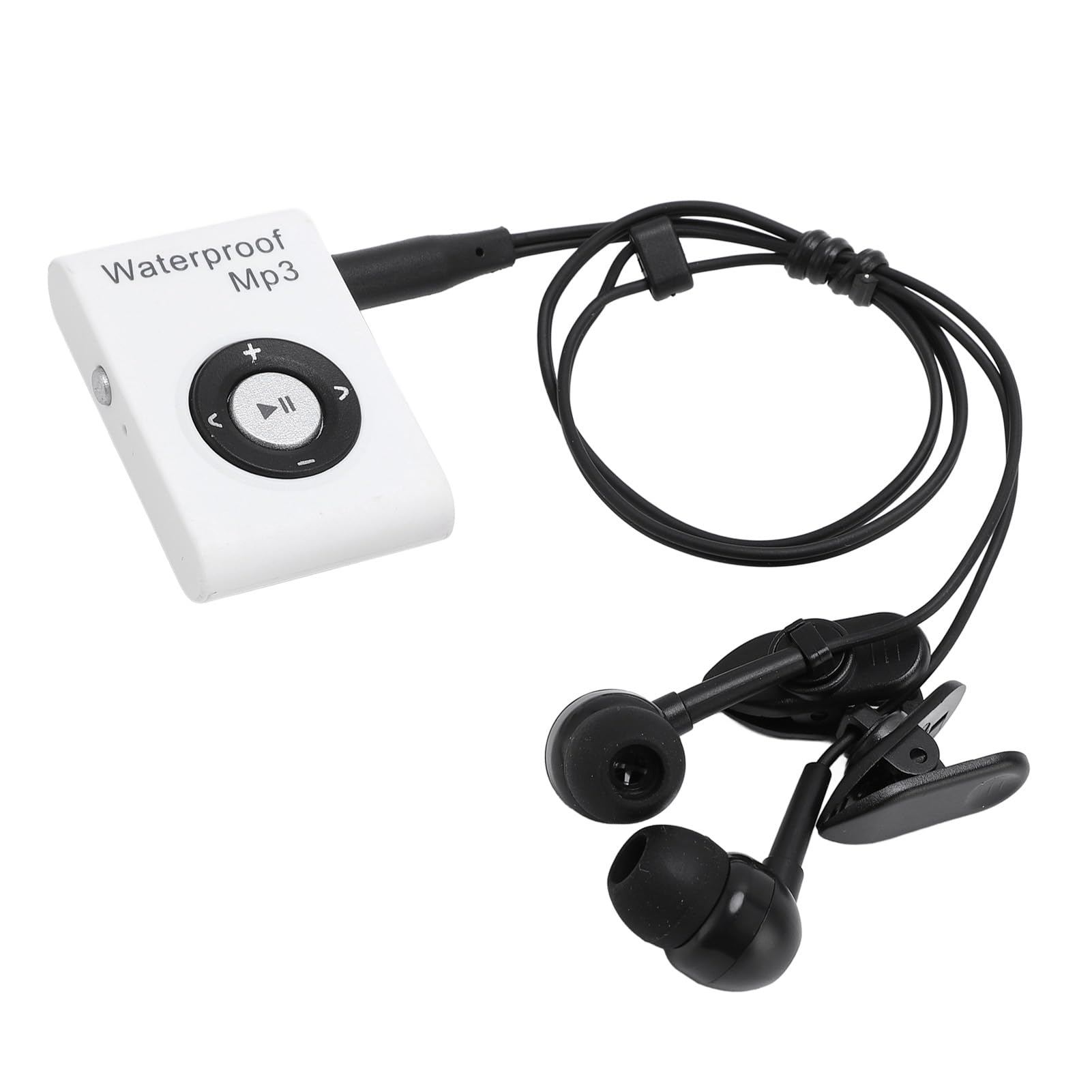IPX8 Water Proof Mp3 Player 8GB, Multi Color Available Portable Underwater Music Player with Water Proof Headphones for Surfing Swimming Water Sports (Black) (White)