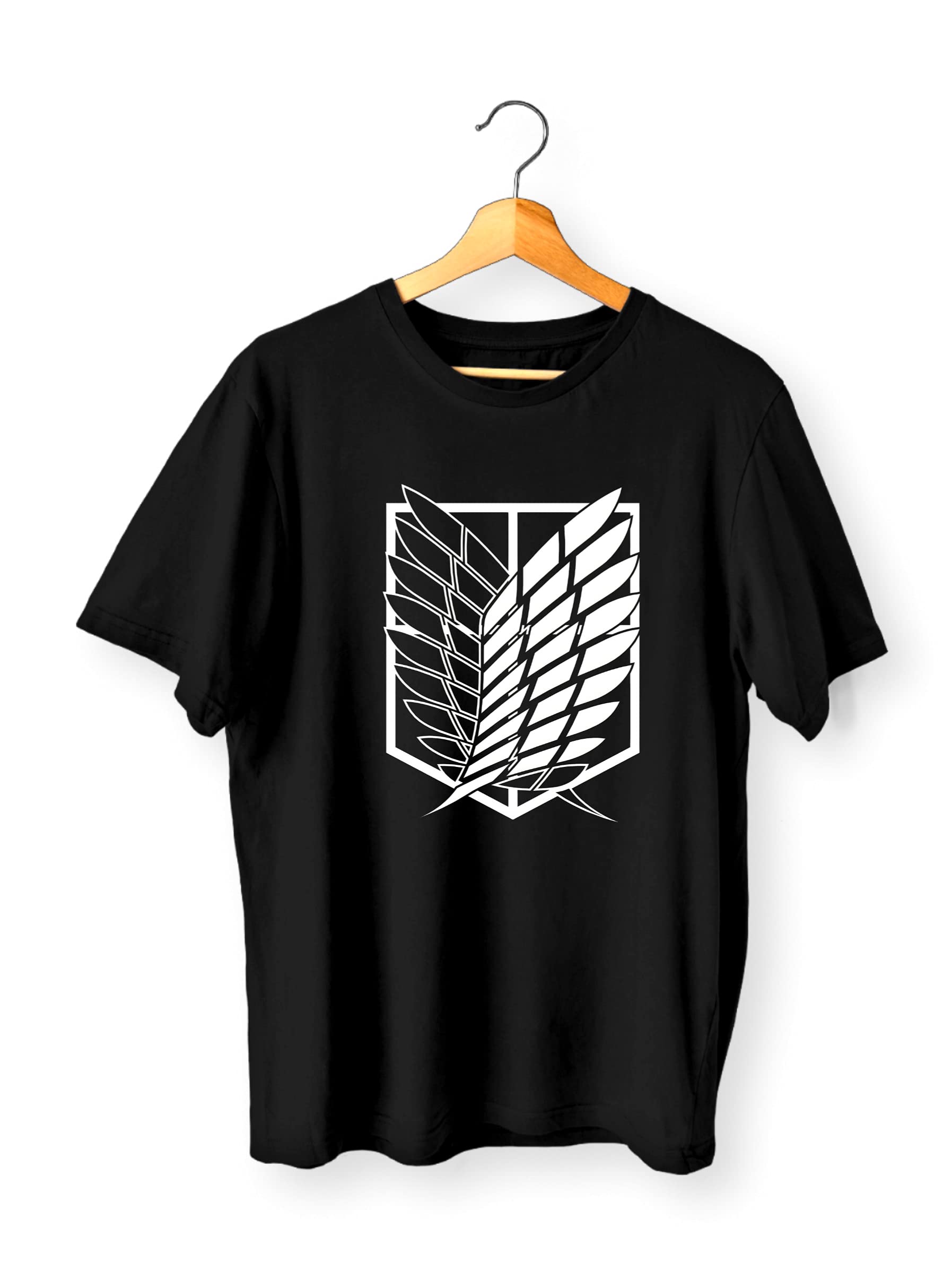 Darkbuck® Anime T Shirt for Men and Women Regular Fit Attack On Titan Tshirts Unisex Pure Cotton Casual Wear Round Neck T-Shirt (XL, Attack On Titan)