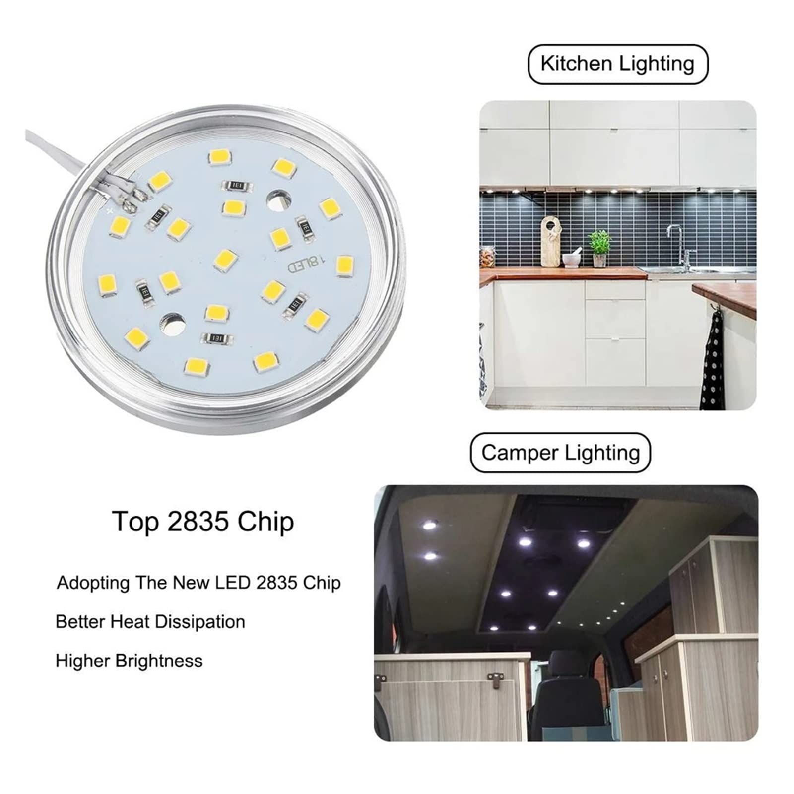 4 szt. Akcesoria do kamperów RV lampy sufitowe przyczepa kempingowa wewnętrzna lampka do czytania oświetlenie dachowe do kampera RV przyczepa kempingowa łódź(4000K-4PCS)