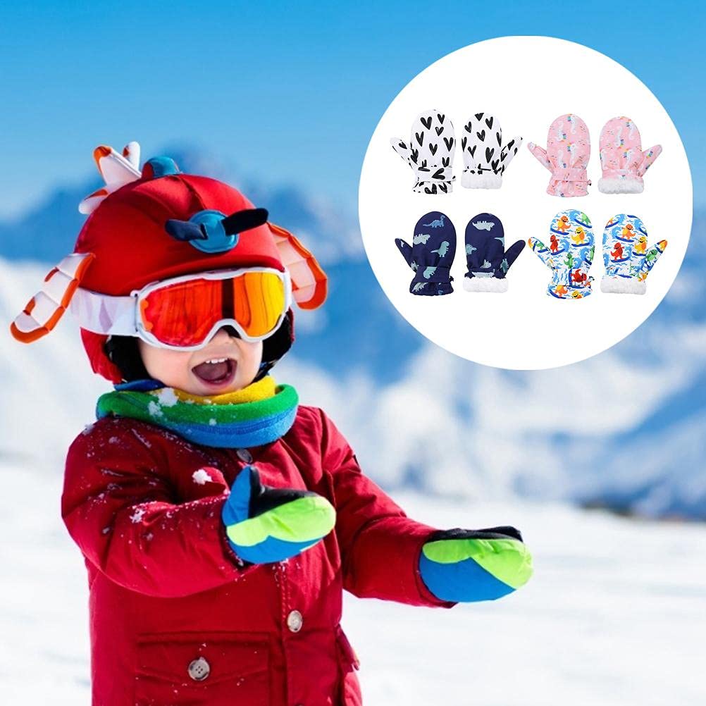 Gant Garcon 2 Ans QKURT Gants De Ski Pour Enfants, Gants D'hiver Imperméables, Coupe-vent, Pour Le Snowboard, Le Ski, Les Sports De Plein Air, Moufles Pour Enfants De 2 à 13 Ans