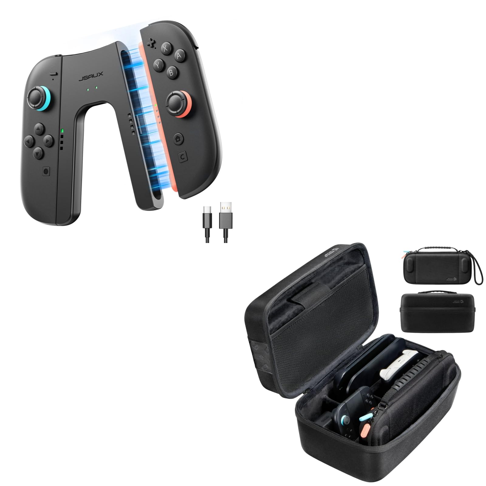 Amazon.com: JSAUX Switch 2 Charging Grip&Large Hard Shell Travel